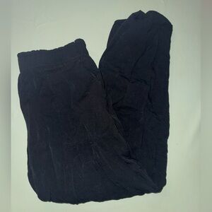 Black Textured Pants